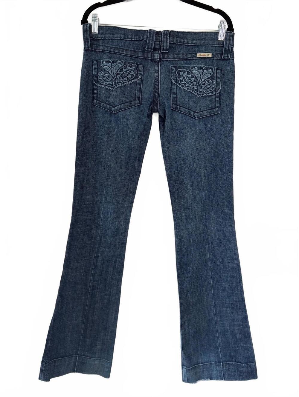 Frankie B. Women's Size 4 Embroidered Back Pocket Flared Jeans